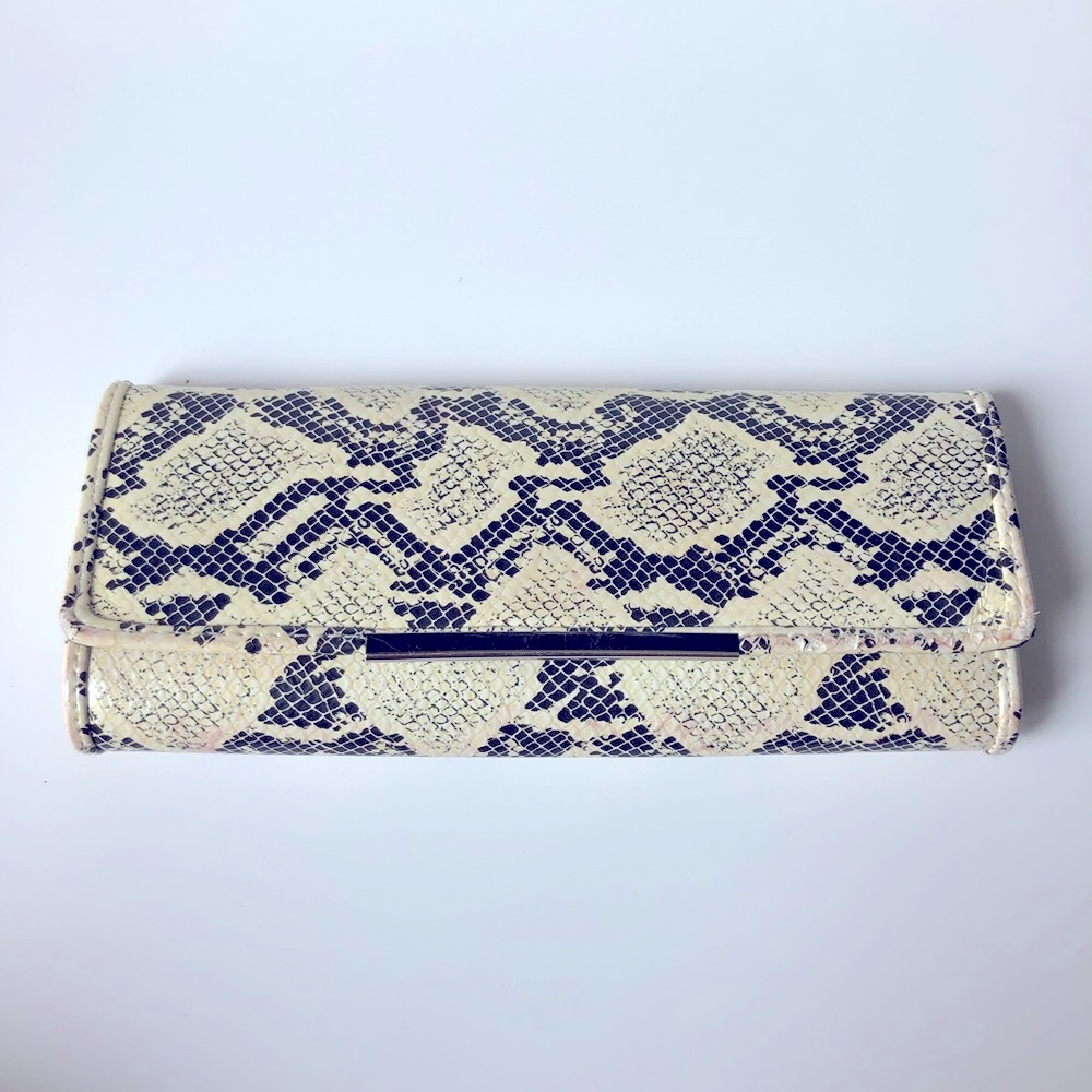 Aldo Python Clutch With Chain Shoulder Strap - image 1